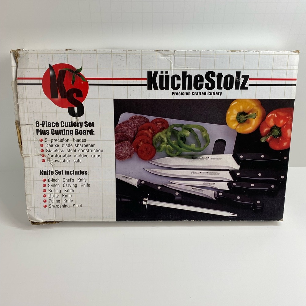 KucheStolz 6-piece Cutlery Set plus cutting board. Kitchen knives.